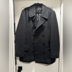 J. Crew Classic Black Peacoat